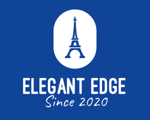 Blue Eiffel Tower logo design