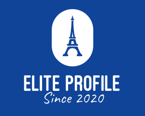 Blue Eiffel Tower logo design