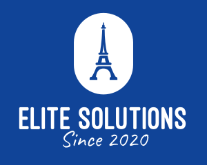 Blue Eiffel Tower logo design