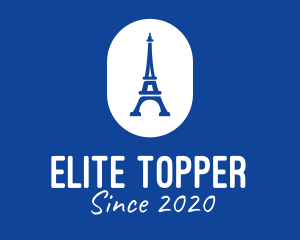 Blue Eiffel Tower logo design