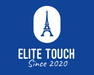 Blue Eiffel Tower logo design