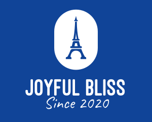 Blue Eiffel Tower logo design