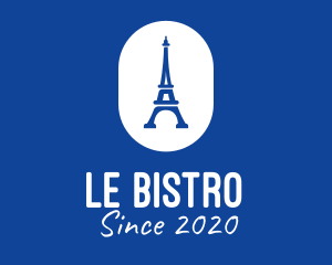 Blue Eiffel Tower logo