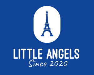 Blue Eiffel Tower logo design