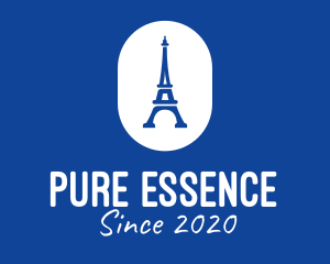 Blue Eiffel Tower logo design