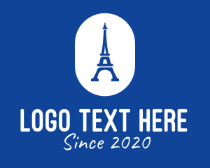Blue Eiffel Tower logo