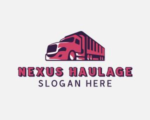 Freight Truck Transportation logo design