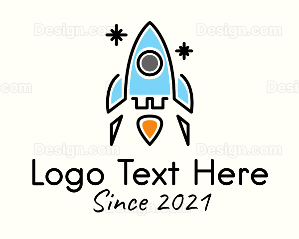 Space Rocket Aircraft Logo