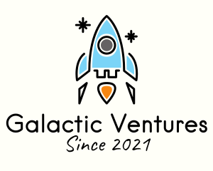 Space Rocket Aircraft logo design