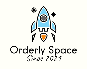 Space Rocket Aircraft logo design