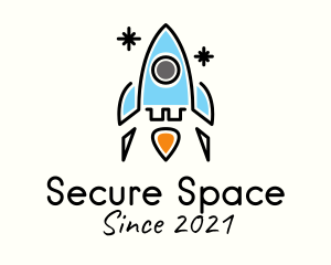 Space Rocket Aircraft logo design