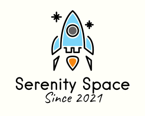 Space Rocket Aircraft logo design