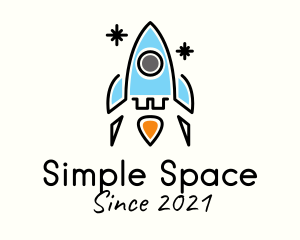 Space Rocket Aircraft logo design