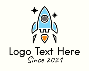 Space - Space Rocket Aircraft logo design