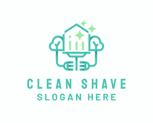 Squeegee House Cleaning  logo design