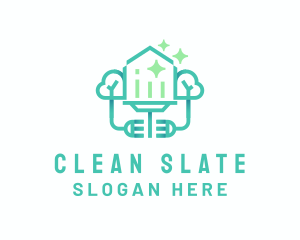 Squeegee House Cleaning  logo design