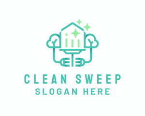 Squeegee House Cleaning  logo design