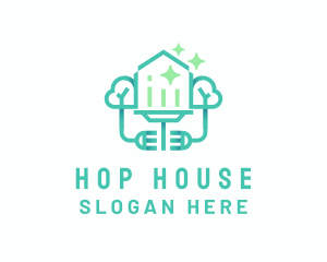 Squeegee House Cleaning  logo design