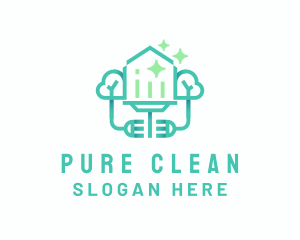 Squeegee House Cleaning  logo design