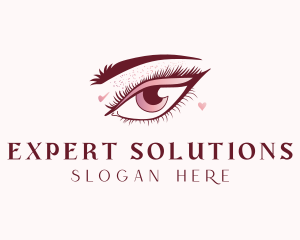 Beauty Eyelashes Makeup logo design