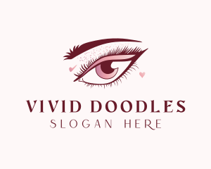 Beauty Eyelashes Makeup logo design