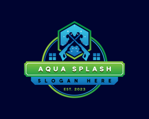 Water Splash Pressure Wash logo design