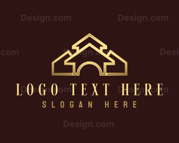 Elegant Real Estate Roof Logo