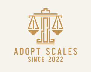 Gold Scale Justice logo design