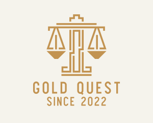 Gold Scale Justice logo design