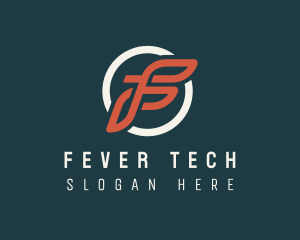 Modern Tech Business Letter F logo design