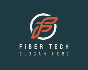 Modern Tech Business Letter F logo design