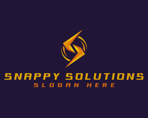 Lightning Bolt Letter S logo design