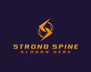 Lightning Bolt Letter S logo design