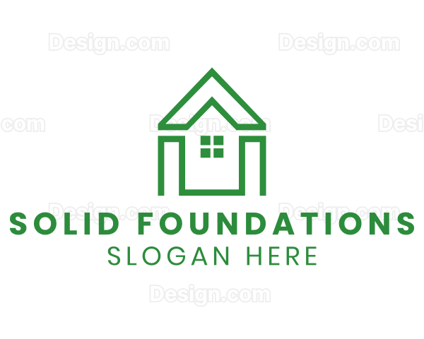 Green Polygon House Logo