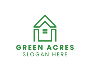 Green Polygon House logo design