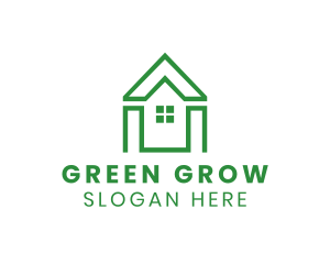 Green Polygon House logo design