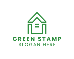 Green Polygon House logo design