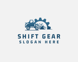 Front Loader Gear Machinery logo design