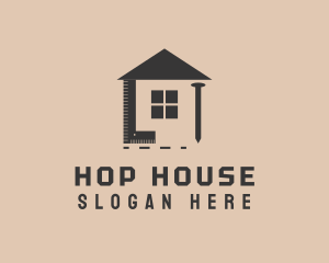 Brown House Contractor logo design