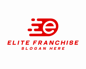 Fast Moving Letter E logo design