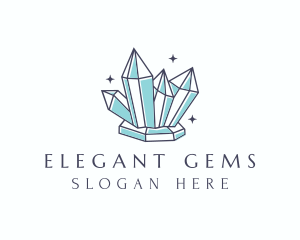 Elegant Gemstone Crystals logo design