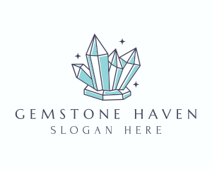 Elegant Gemstone Crystals logo design