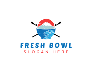 Japan Bowl Fuji logo design