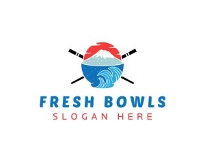 Japan Bowl Fuji logo design