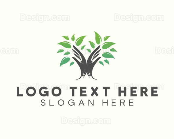 Hand Tree Gardening Logo