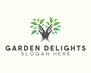 Hand Tree Gardening  logo design