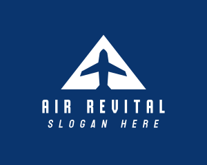 Airplane Letter A logo design