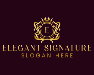 Elegant Shield Crest logo design