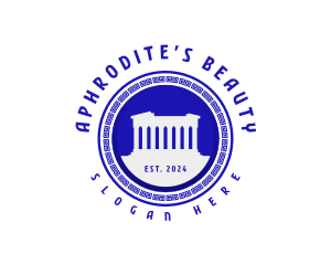 Greek Parthenon Landmark logo