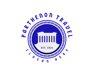 Greek Parthenon Landmark logo